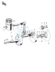 F7 (-A) 175 drawing CRANKSHAFT_PISTON_ROTARY VALVE -- 71-73 F7_F7-A_F7-B- -