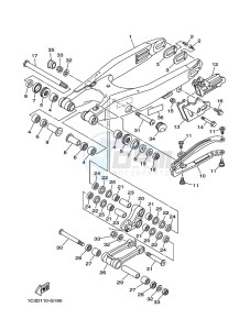 YZ125X (B1B5) drawing REAR ARM