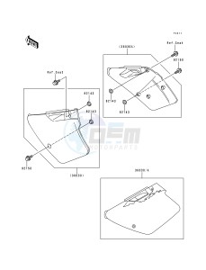 KX 125 K [KX125] (K1) [KX125] drawing SIDE COVERS