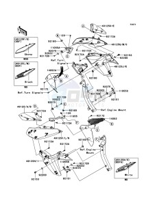 Z1000 ZR1000DDF FR GB XX (EU ME A(FRICA) drawing Cowling(Center)