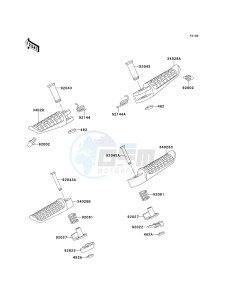 ZX 600E [ZX-6 NINJA ZZR 600] (E10-E13 E13 CAN ONLY) ZZR 600 drawing FOOTRESTS