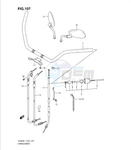 VL800 drawing HANDLEBAR (VL800UEL1 E19)