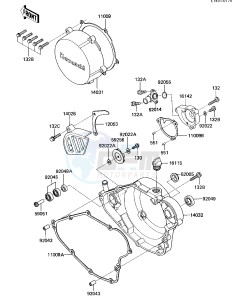 KX 500 B [KX500] (B1) [KX500] drawing ENGINE COVERS_WATER PUMP