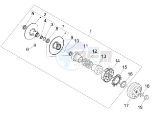 Beverly 300 ie Tourer (USA) USA drawing Driven pulley