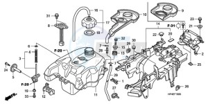 TRX420FE9 Australia - (U / 4WD) drawing FUEL TANK