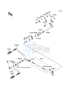 VN2000 VN2000-A2H GB XX (EU ME A(FRICA) drawing Gear Change Mechanism