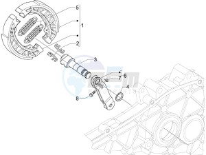 LX 50 4T NL drawing Rear brake - Brake jaw