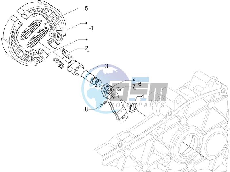 Rear brake - Brake jaw