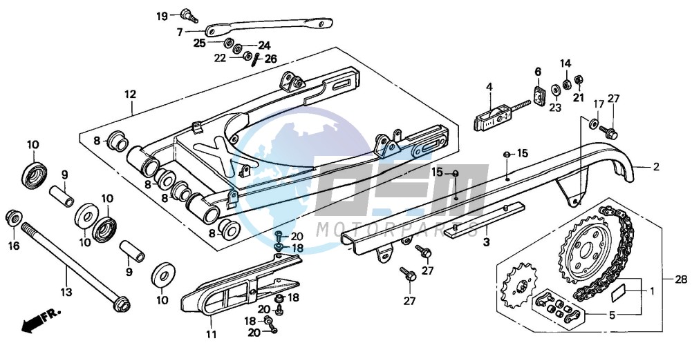 SWING ARM/CHAIN CASE