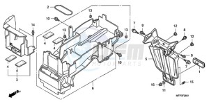 CB1300A9 BR / ABS CO MME - (BR / ABS CO MME) drawing REAR FENDER (CB1300A/CB13 00SA)