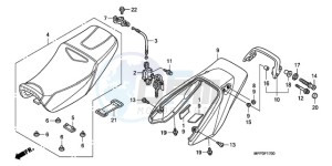 CB1300SA9 Europe Direct - (ED / ABS BCT MME TWO TY2) drawing SEAT/REAR COWL