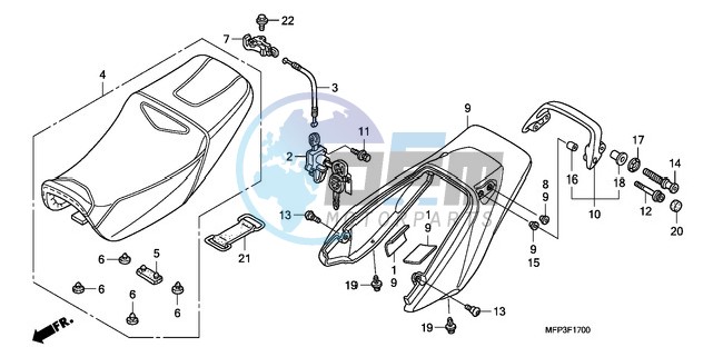 SEAT/REAR COWL