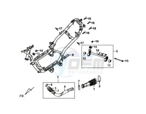 SYMPLY 50 drawing FRAME / ENGINE MOUNT