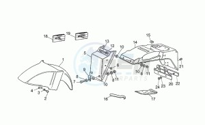 Strada 1000 drawing Front mudguard-rear fairing