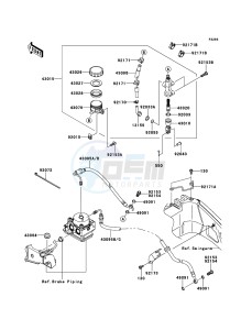 VERSYS_ABS KLE650DCF XX (EU ME A(FRICA) drawing Rear Master Cylinder