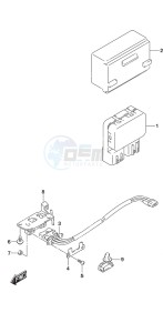 DF 30A drawing PTT Switch Tiller Handle w/Power Tilt