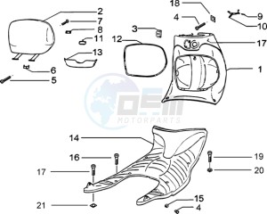 Zip 50 catalyzed drawing Front glove compartment - Rubber mat