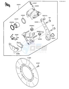 ZX 750 A [GPZ 750] (A3) [GPZ 750] drawing REAR BRAKE