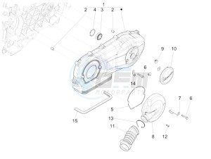 150 Sprint 4T 3V ie (APAC) (AU, CD, EX, JP, RI, TH) drawing Crankcase cover - Crankcase cooling