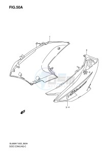 DL650 (E2) V-Strom drawing SIDE COWLING (MODEL K8)