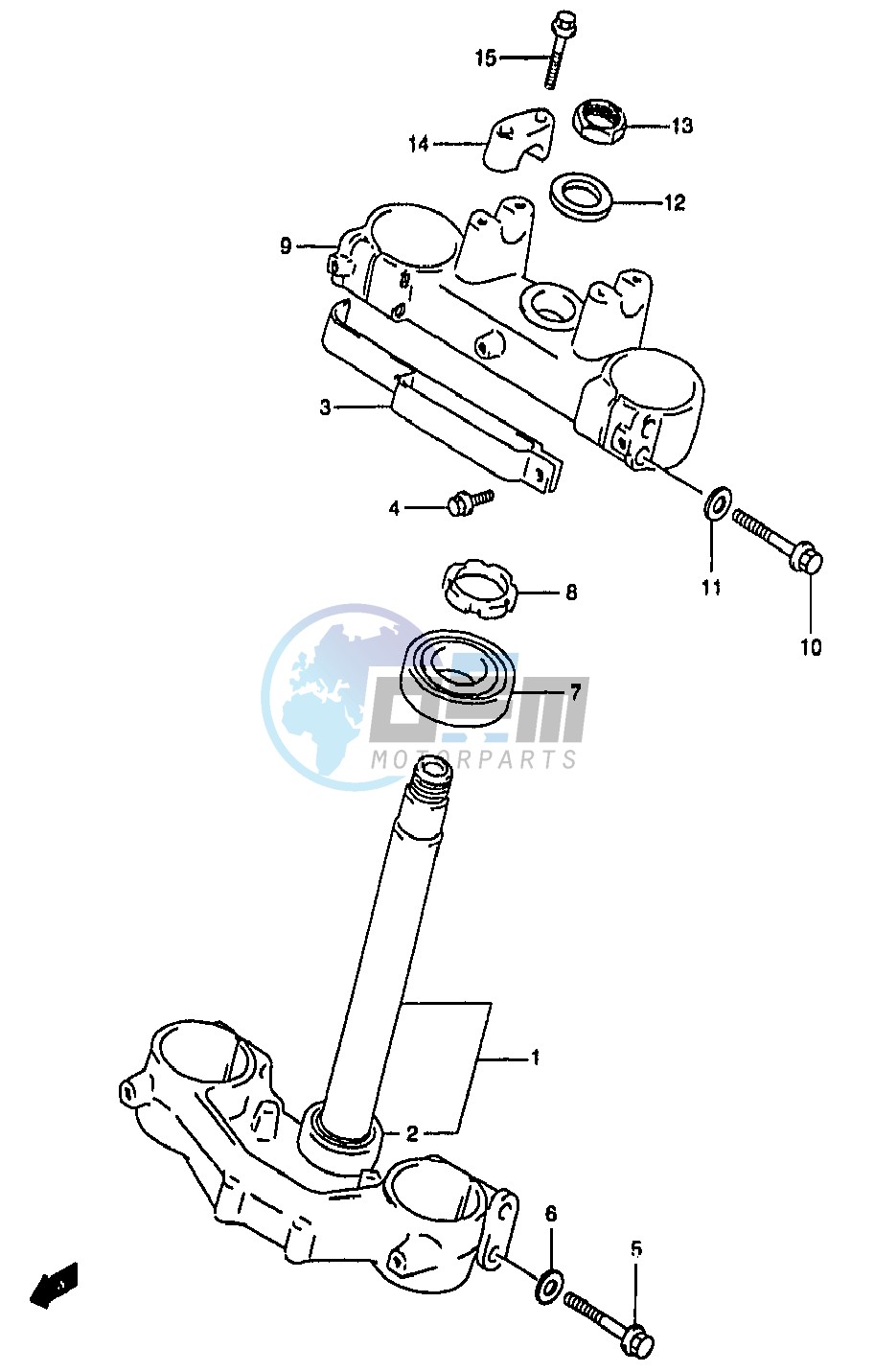 STEERING STEM (MODEL T V W)