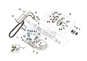 QUAD LANDER 250 drawing REAR AXLE