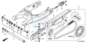 CB600FA9 UK - (E / ABS MKH) drawing SWINGARM