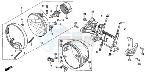 CB900F HORNET 900 drawing HEADLIGHT (CM/U)