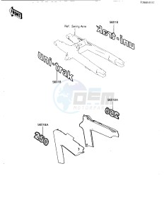 KDX 250 B [KDX250] (B2) [KDX250] drawing LABELS -- 82 KDX250-B2- -