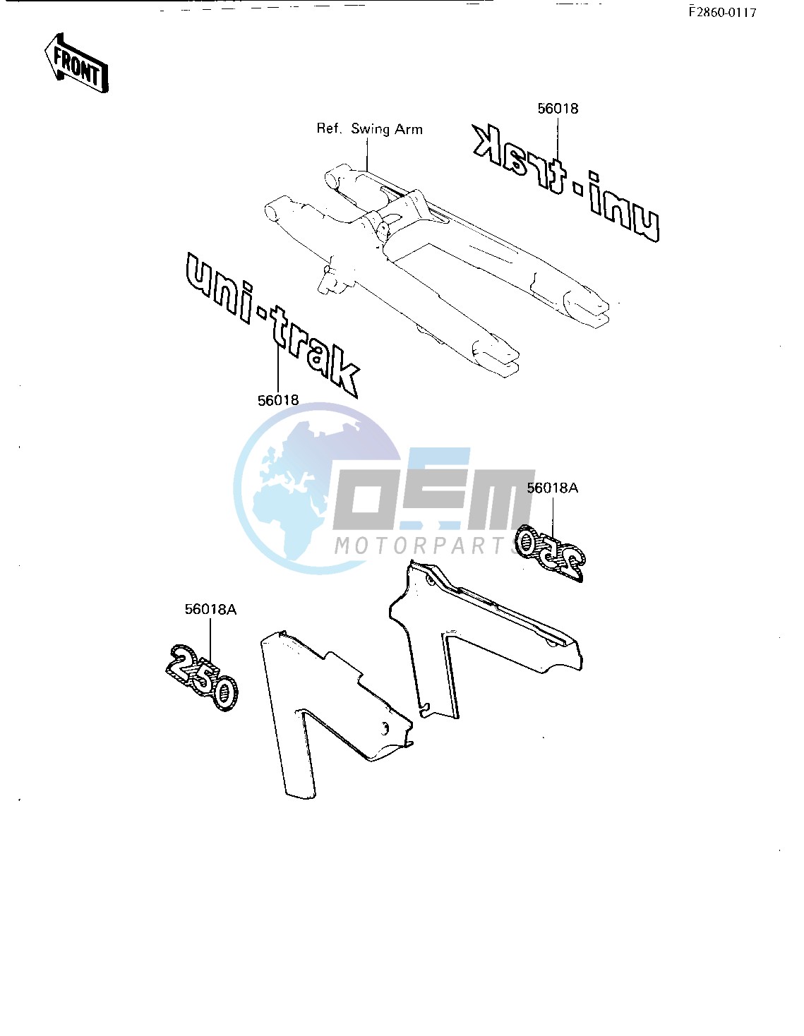 LABELS -- 82 KDX250-B2- -