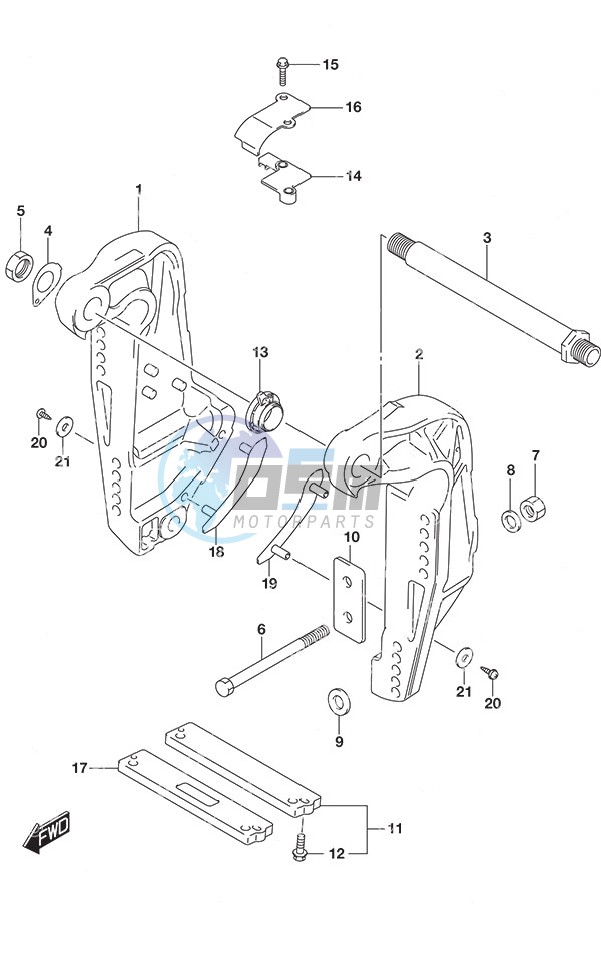 Clamp Bracket w/Transom (L)