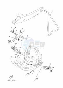 YZ125 (B0VB) drawing STAND & FOOTREST