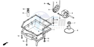 CBR600F2 drawing OIL PAN/OIL PUMP