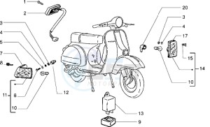 PX 200 E drawing Turn signal lamps