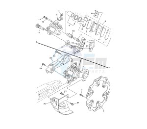 YZ F 450 drawing REAR BRAKE CALIPER