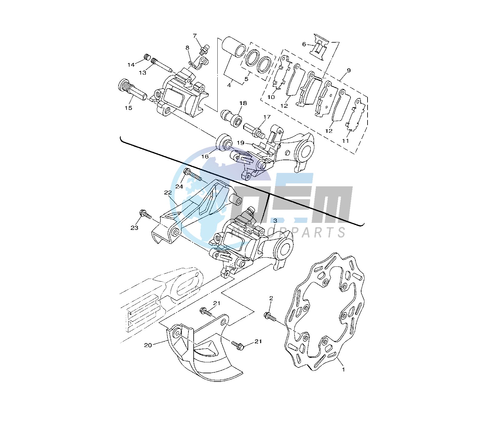 REAR BRAKE CALIPER