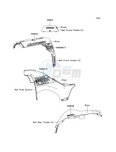 KVF650_4X4 KVF650FCS EU GB drawing Decals(Blue)(EU,UK)