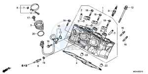 VFR1200XD Europe Direct - (ED) drawing CYLINDER HEAD (REAR)