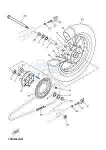 XT660Z TENERE (2BD6 2BD6 2BD6) drawing REAR WHEEL