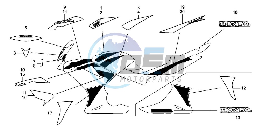 MARK/STRIPE (CBR125RW7)