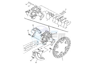 YZ 125 drawing REAR BRAKE CALIPER