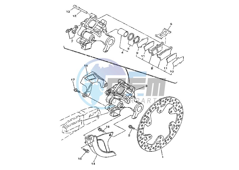 REAR BRAKE CALIPER