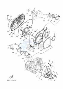 YFM700FWBD YFM70KPAK (B5K6) drawing CRANKCASE COVER 1