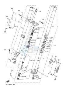 WR450F (1DXK) drawing FRONT FORK