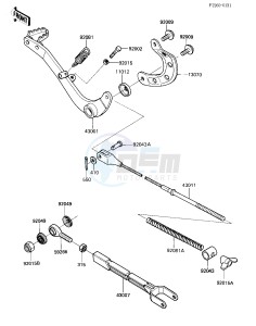 KX 250 C [KX250] (C2) [KX250] drawing BRAKE PEDAL_TORQUE LINK -- 84 KX250-C2- -