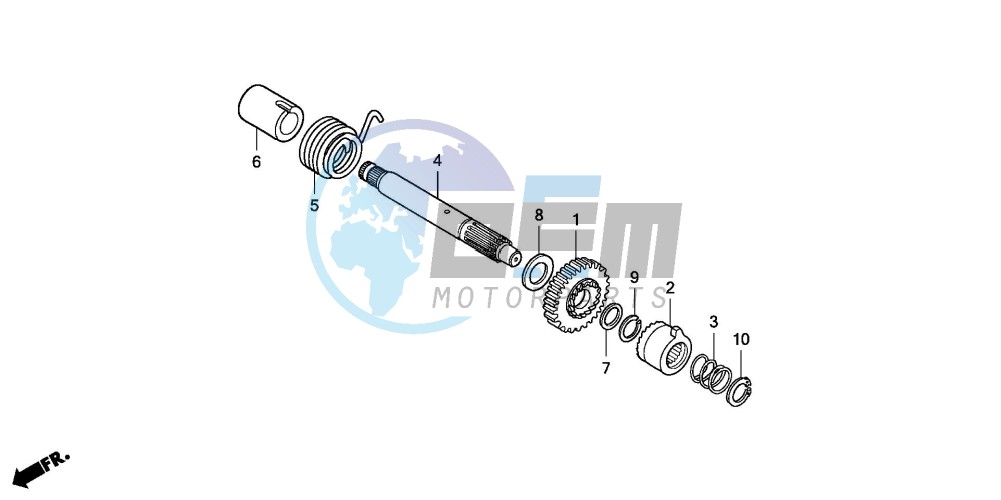 KICK STARTER SPINDLE