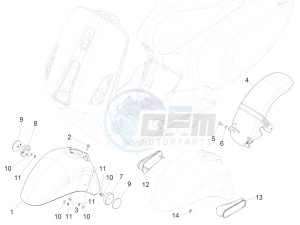 Sprint 125 4T 3V ie (APAC) (CAPH, EX, RK, TW, VT) drawing Wheel huosing - Mudguard