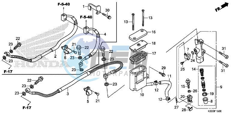 REAR BRAKE MASTER CYLINDER