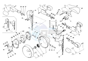 V RAPTOR 1000 drawing HEADLAMPS-BLINKERS RAPTOR