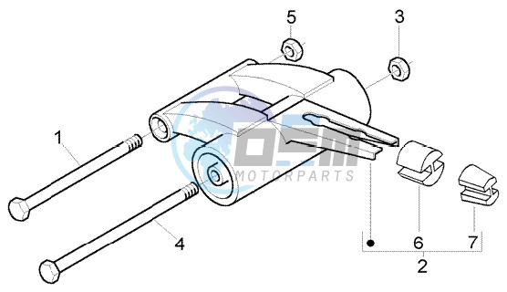 Swinging arm